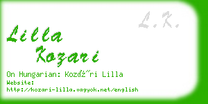 lilla kozari business card